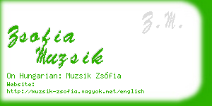 zsofia muzsik business card